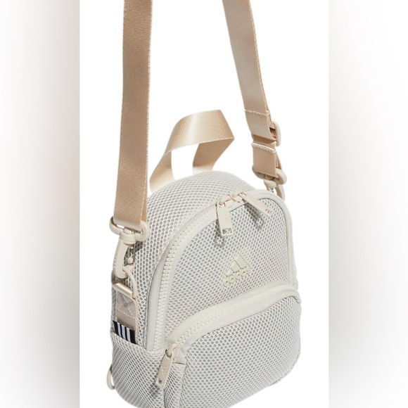 Adidas Beige Textured Mini Backpack - Picture 3 of 4
